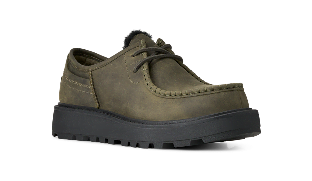 Men's Waterproof Leather Lace-Up Shoe - Oak