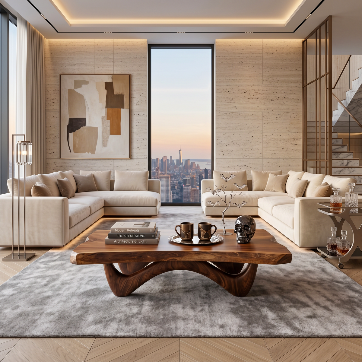 Modern Wooden Live Edge Coffee Table Furniture Decor Haunted Vibes