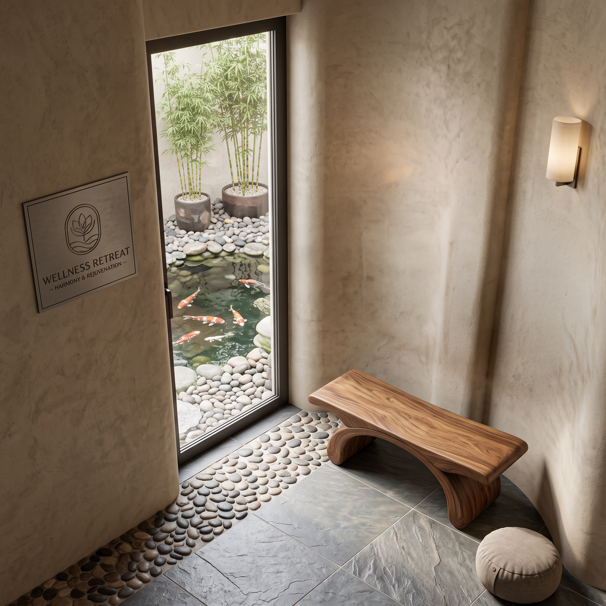 Modern Organic Shower Bench For Bathroom Or Spa Furniture