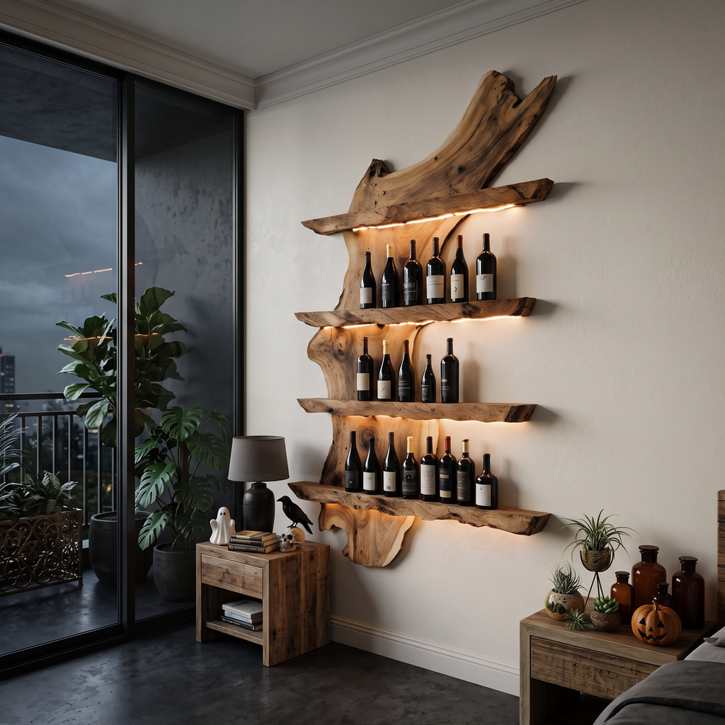Handcrafted Solid Wood Wine Holder