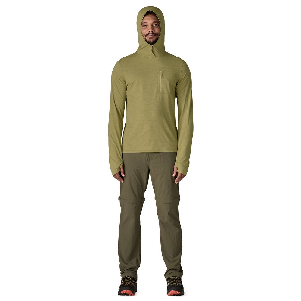 Men's UPF 40+ Sun Hooded Shirt - Aqua
