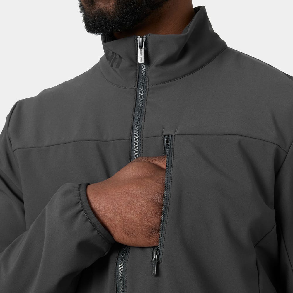 Men's Fleece-Lined Softshell Jacket - Ebony