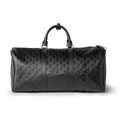 Vegan Leather Duffle Bag - Black
