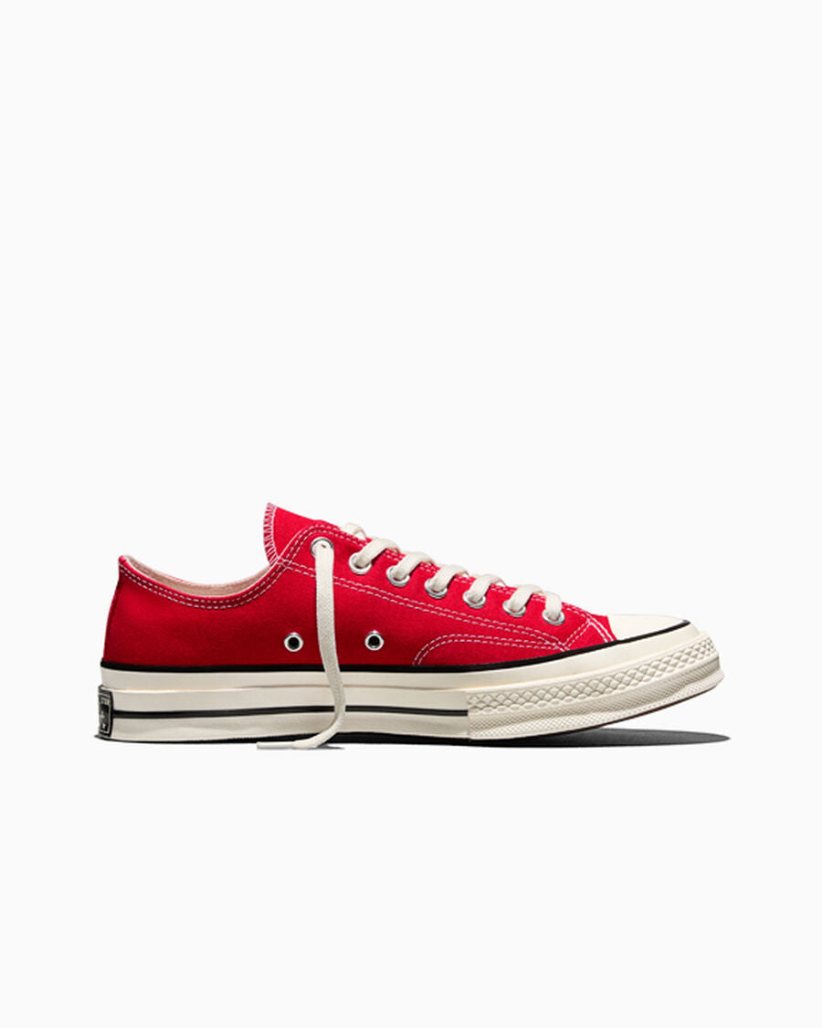 Heavyweight Canvas Low Top Sneaker - Black - Enamel Red/Egret/Black