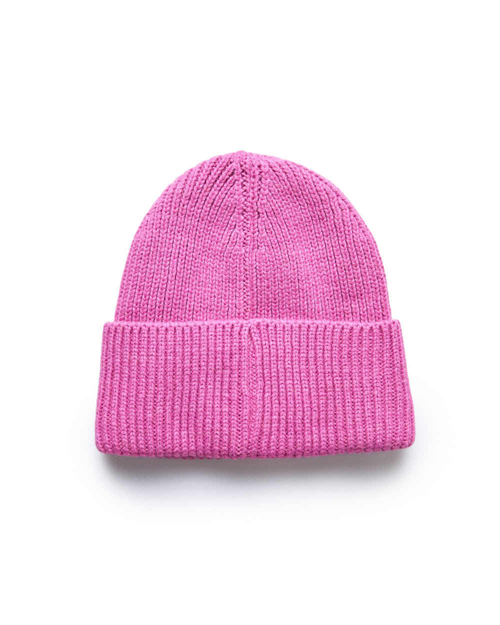 Wool Blend Satin-Lined Beanie - Hot Pink