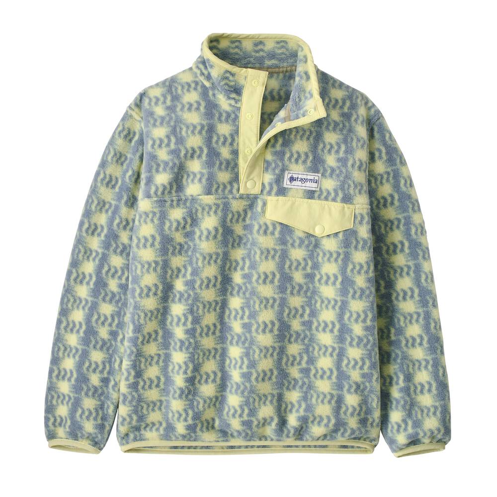 Kids' Recycled Fleece Snap Pullover - Blue