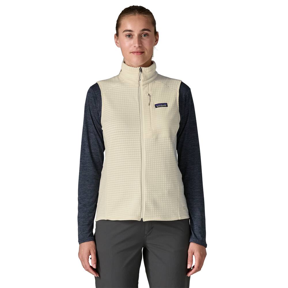 Women's Stretch Grid Fleece Vest - White