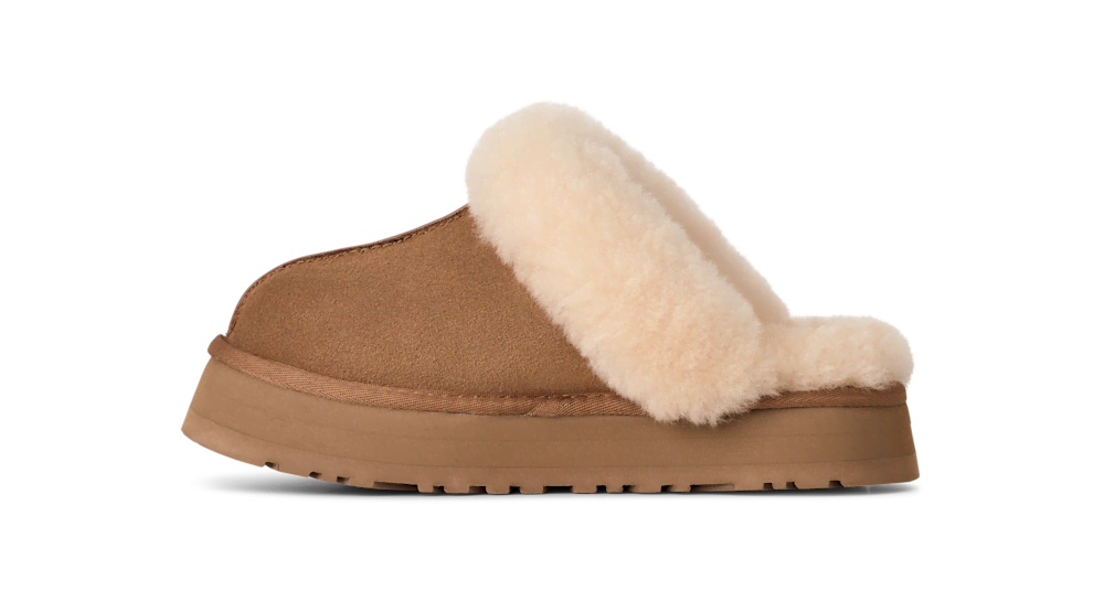 Women's Suede Platform Slipper - Brown