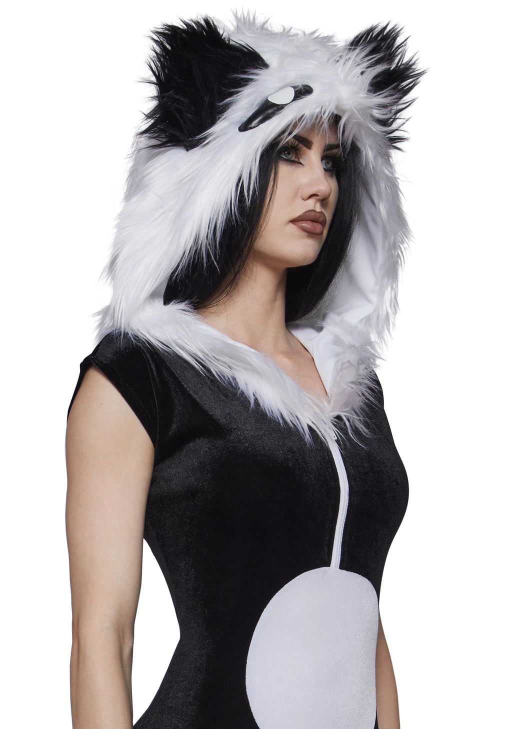 Black And White Animal Hood Costume