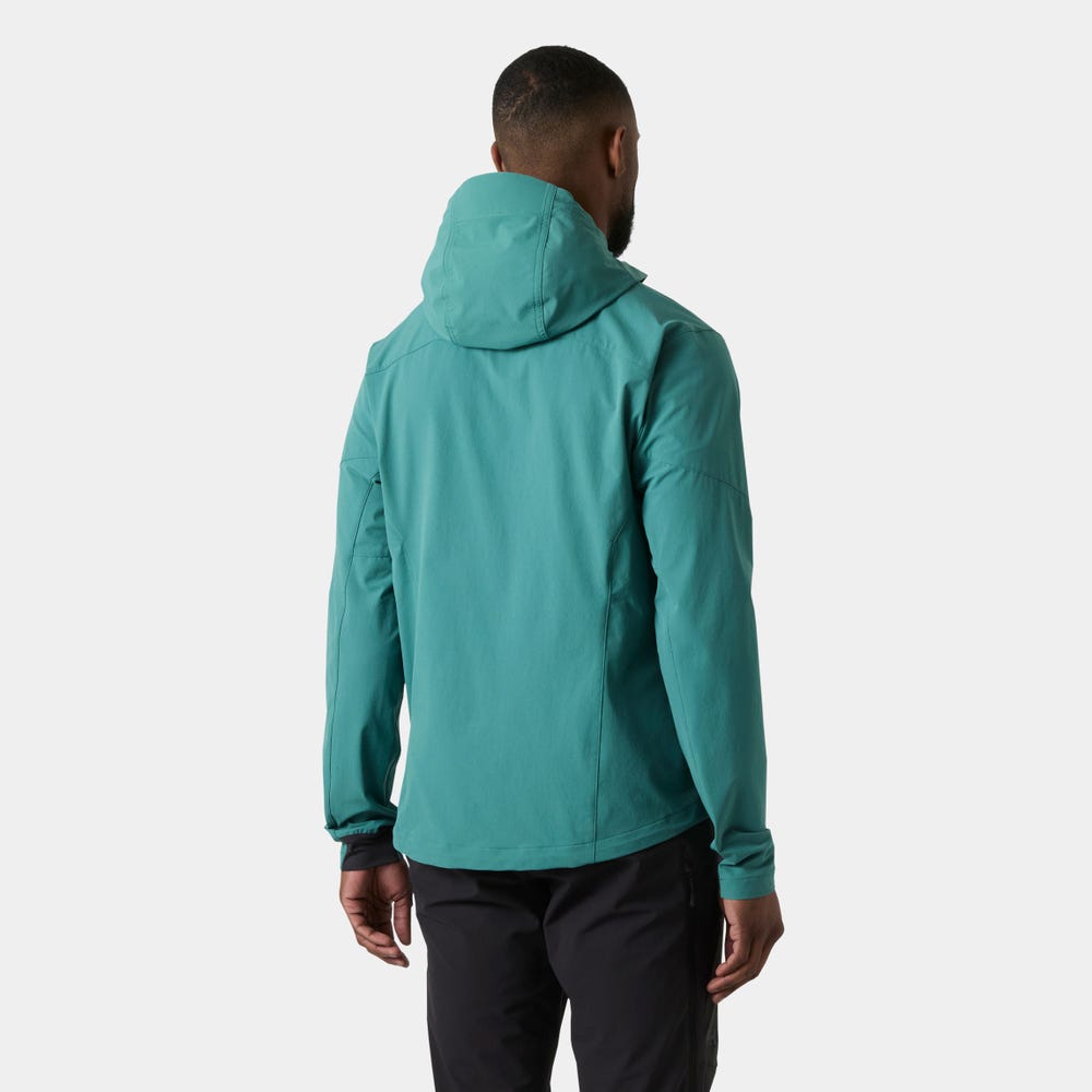 Men's Stretch Hooded Softshell Jacket - Black