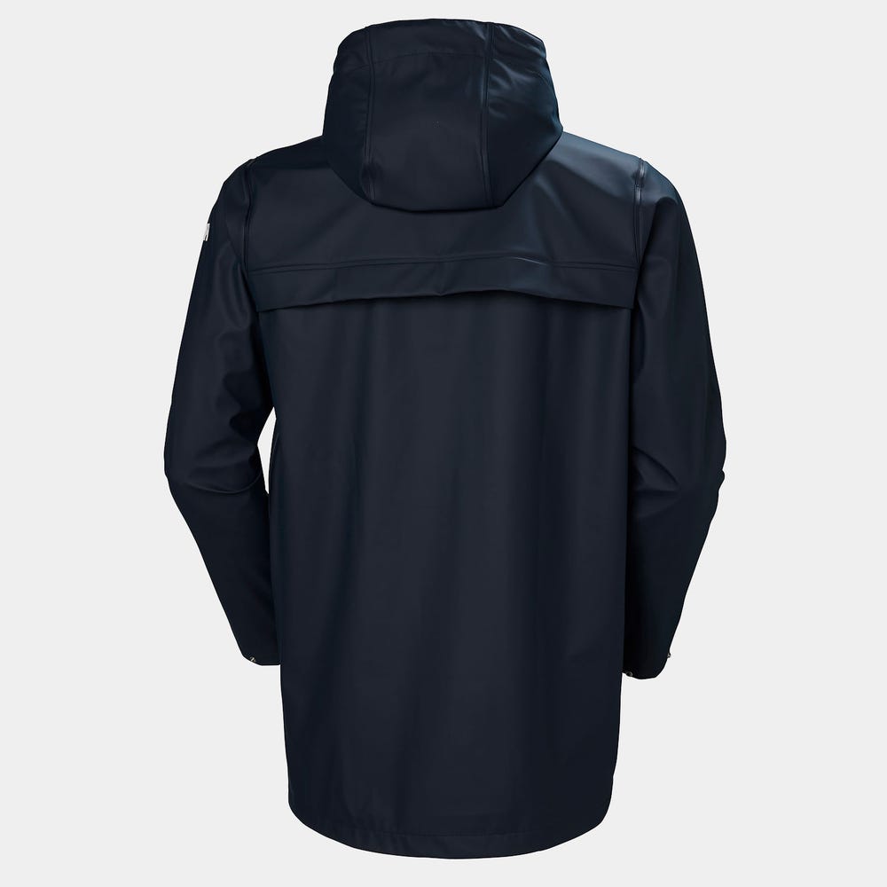 Men's Waterproof PU Raincoat - Navy
