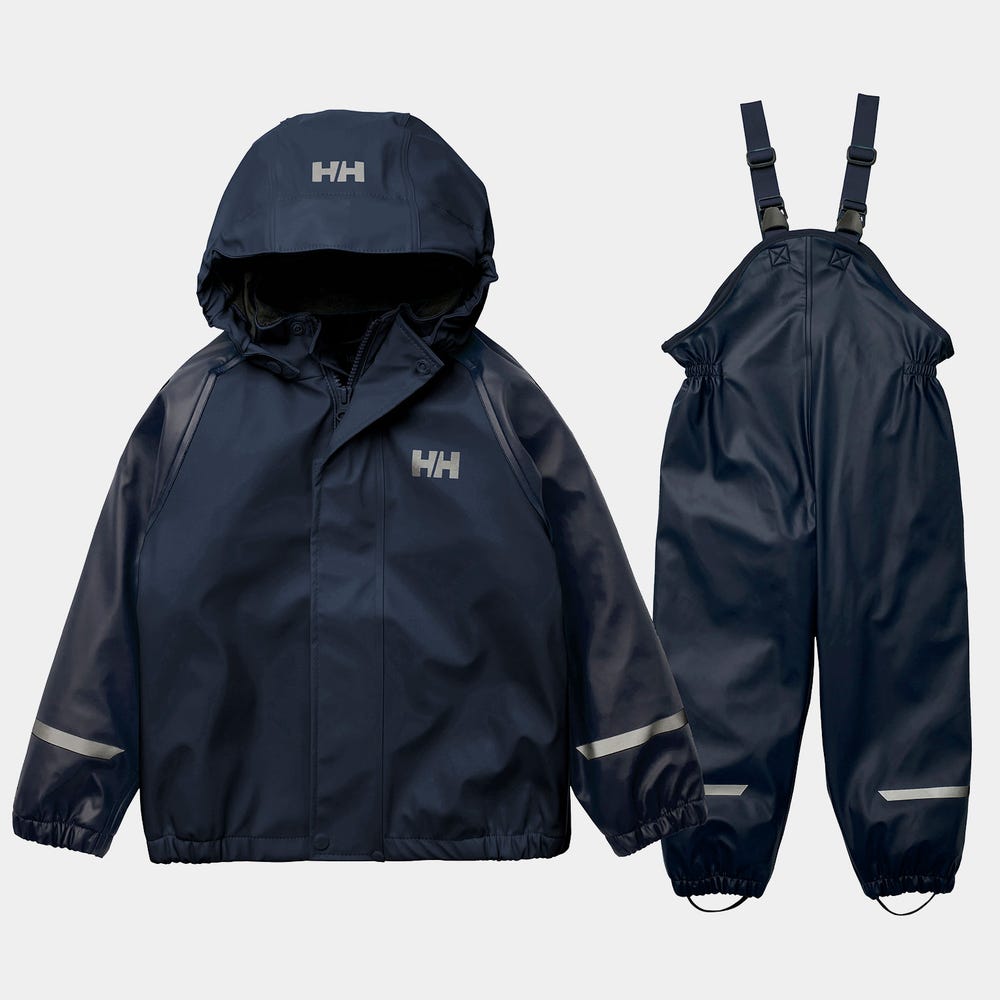 Kids' Fleece-Lined Rain Set - Cranberry