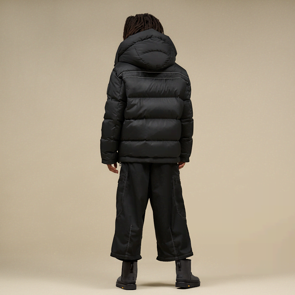 Men's Water-Resistant Down Puffer Jacket - Black