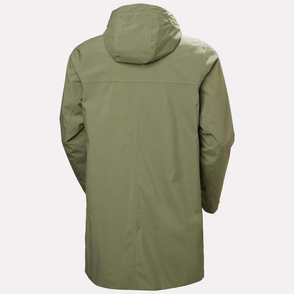 Men's Waterproof Hooded Raincoat - Green