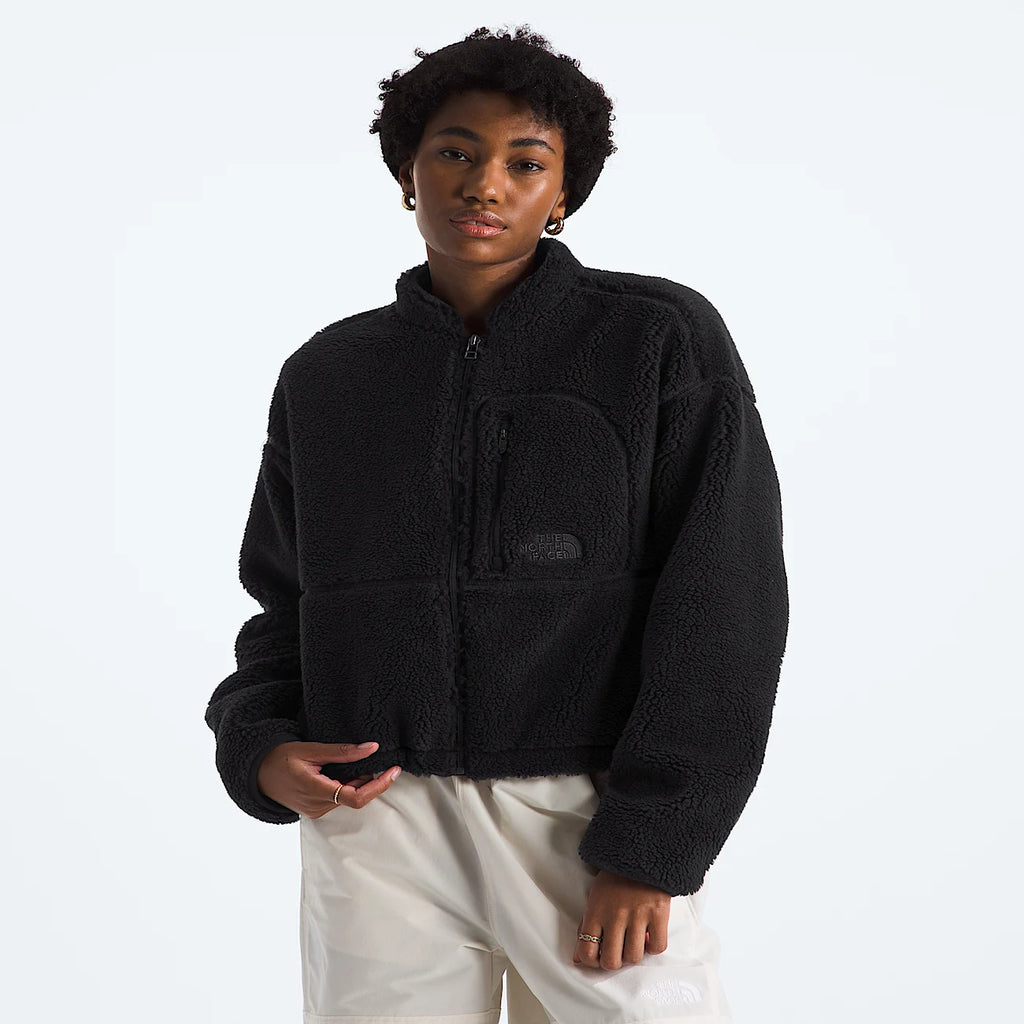 Women's High-Pile Full-Zip Fleece Jacket - Black