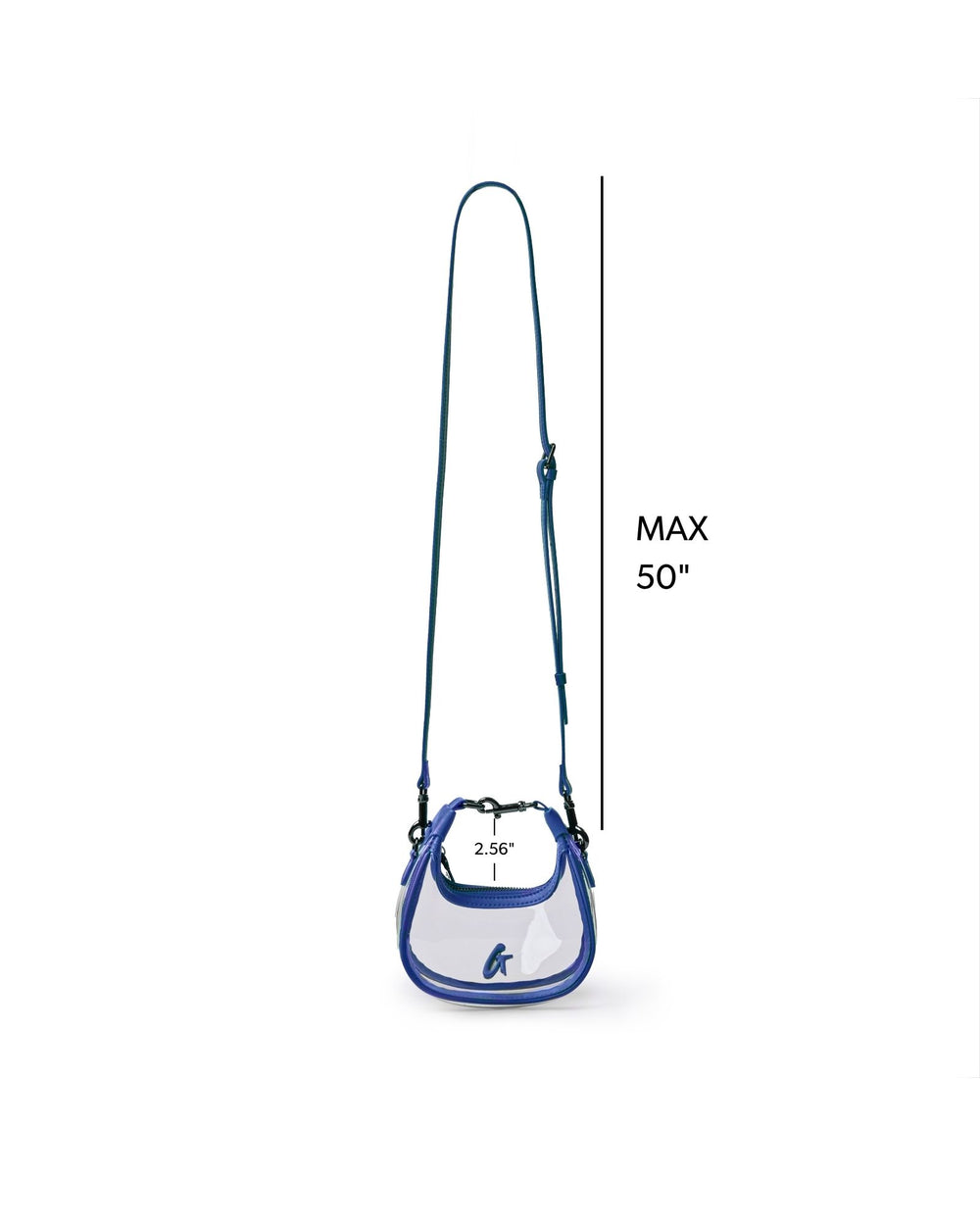 Clear PVC Mini Hobo Bag - Blue
