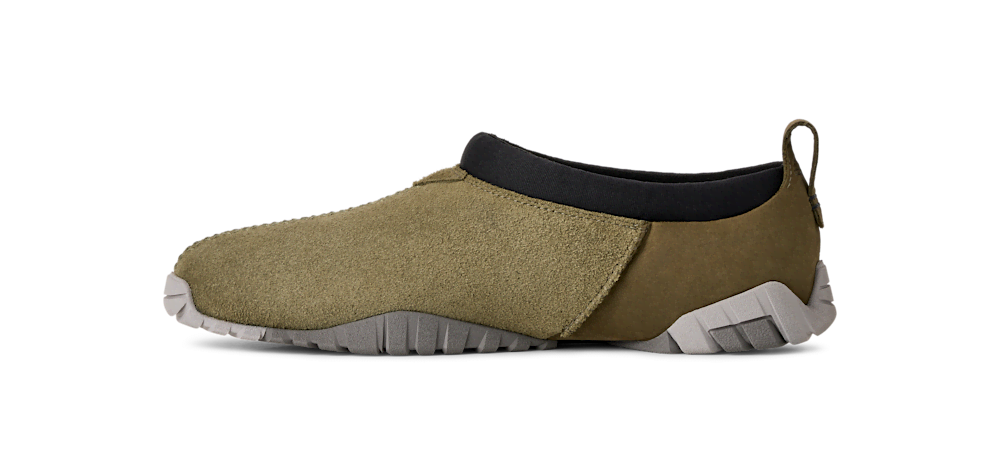 Men's Suede and Nubuck Slip-On Shoe - Olive
