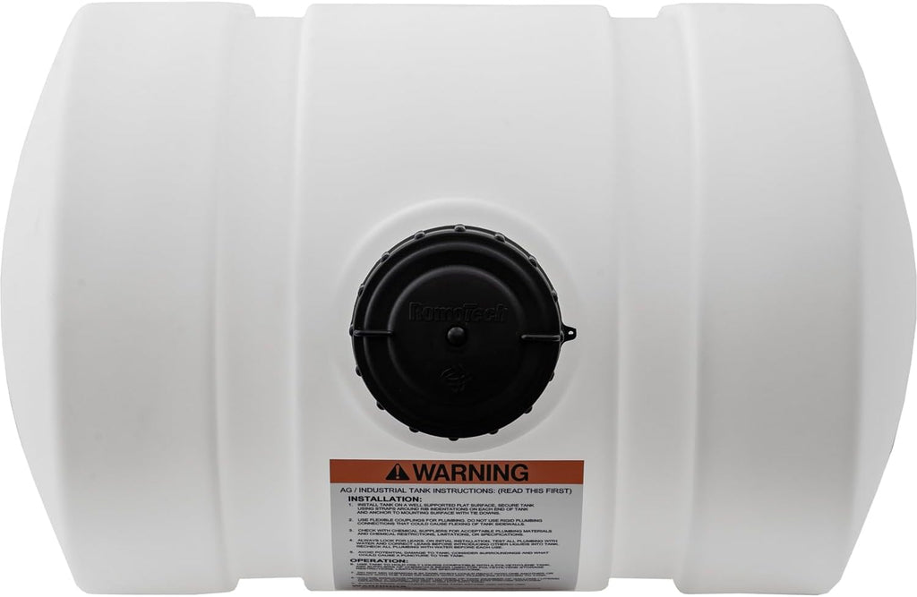 550-Gallon Horizontal Polyethylene Water Tank With Legs - 5-1/2 in Fill Cap, 2 in NPT Outlet