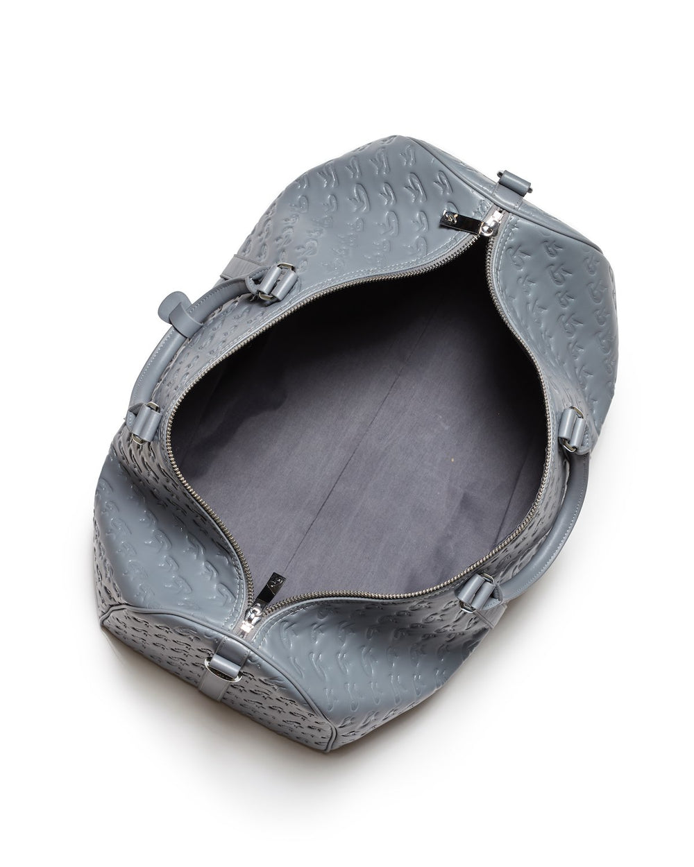 Vegan Leather Duffle Bag - Gray