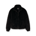 Women's Faux Fur Full-Zip Jacket - Black