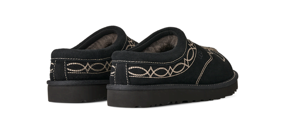 Women's Embroidered Suede Slipper - Burnt Cedar
