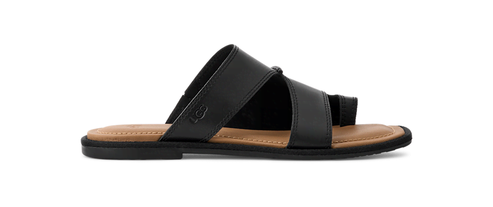 Women's Leather Toe Post Sandal