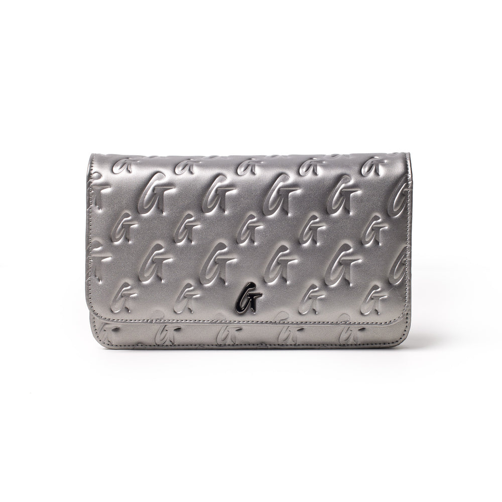 Vegan Leather Wallet On Chain - Platinum