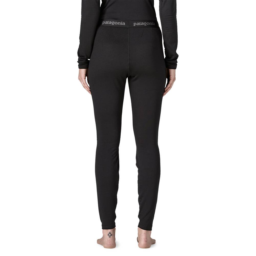 Women's Grid Fleece Base Layer Bottoms - Black