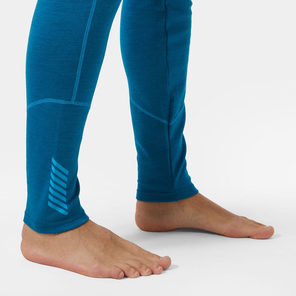 Men's Merino Wool Base Layer Pants - Blue
