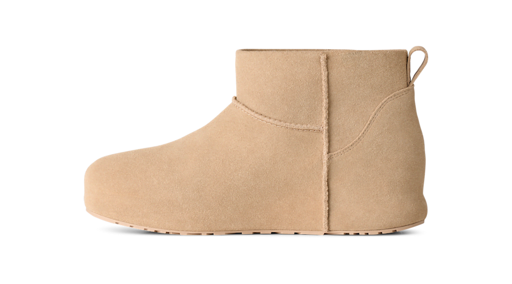 Women's Suede Mini Platform Boot - Black