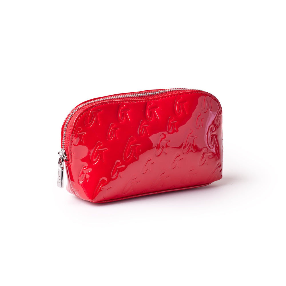 Mirrored Cosmetic Pouch - Red