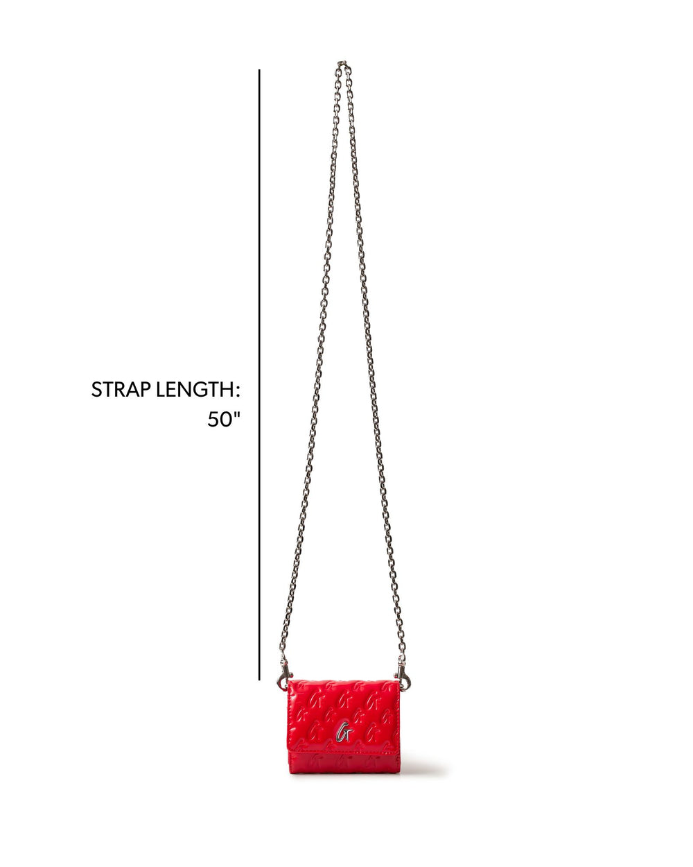 Compact Mirrored Wallet On Chain - Red