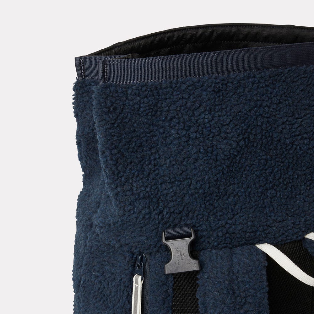 28L Fleece Roll-Top Backpack - Navy