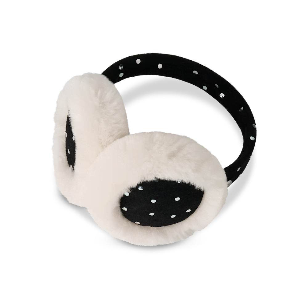 Kids' Shearling Dot Earmuffs - Chestnut