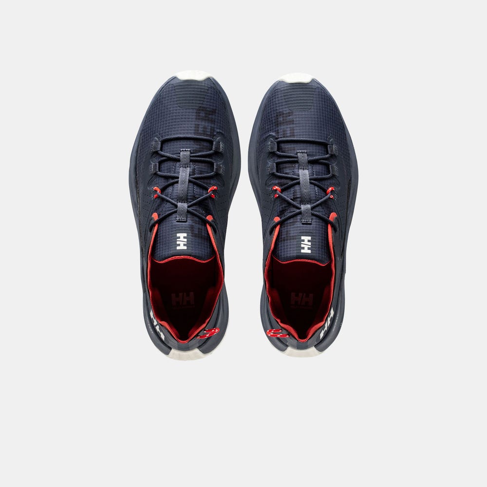 Men's Sailing Deck Shoes - Off-White Black