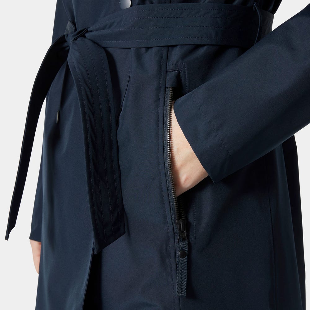 Women's Waterproof Trench Coat - Speckled