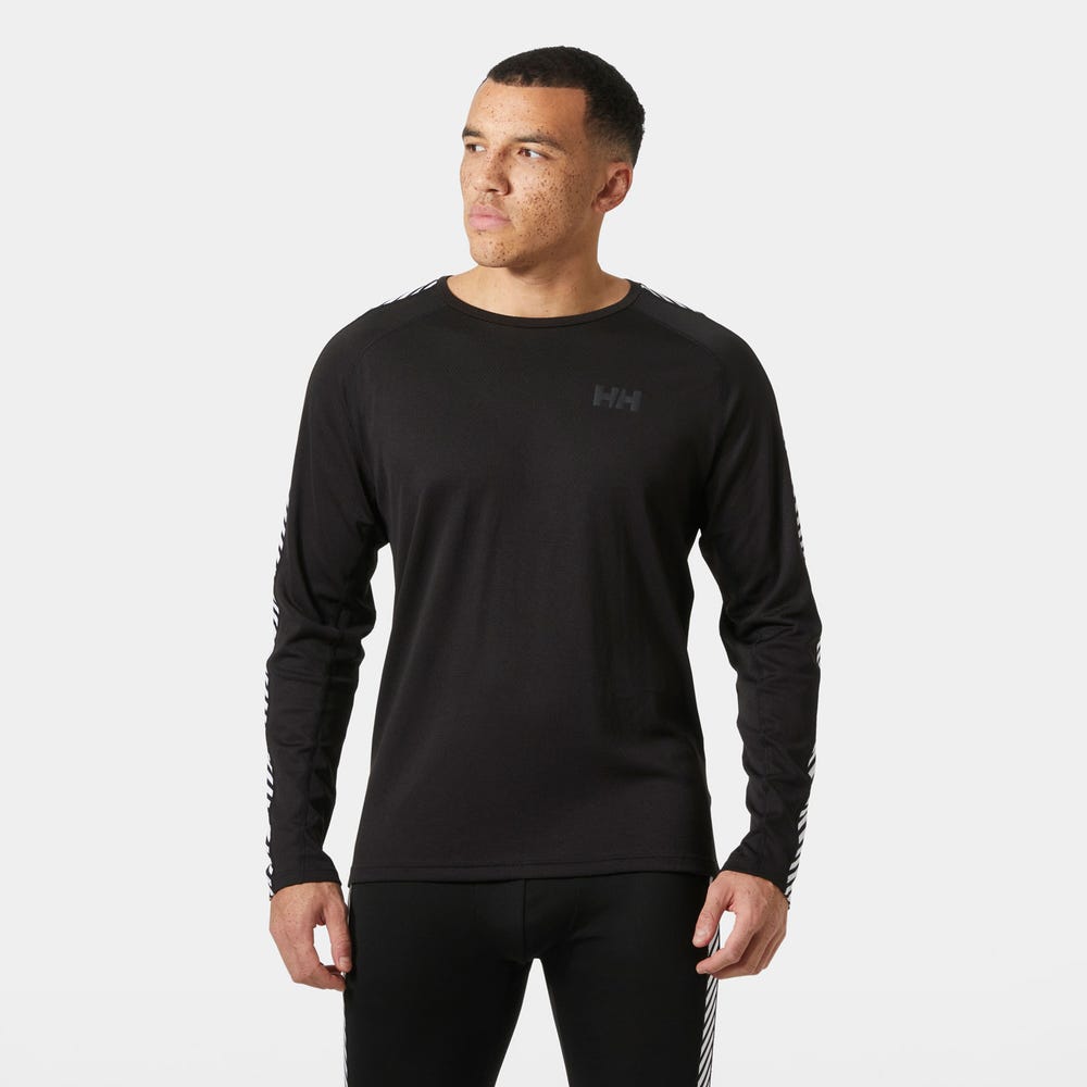 Men's Striped Crew Base Layer Top