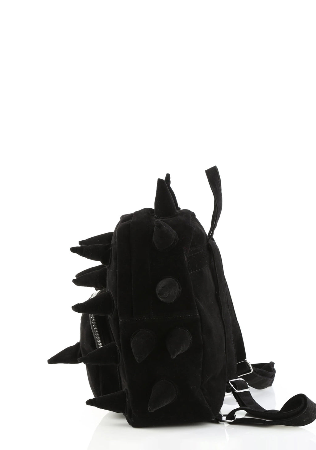 Velvet Spiked Mini Backpack - Black