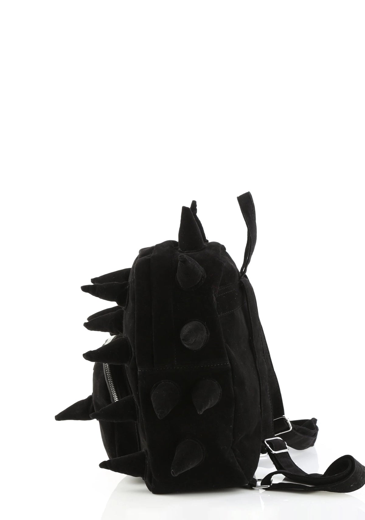 Velvet Spiked Mini Backpack - Black