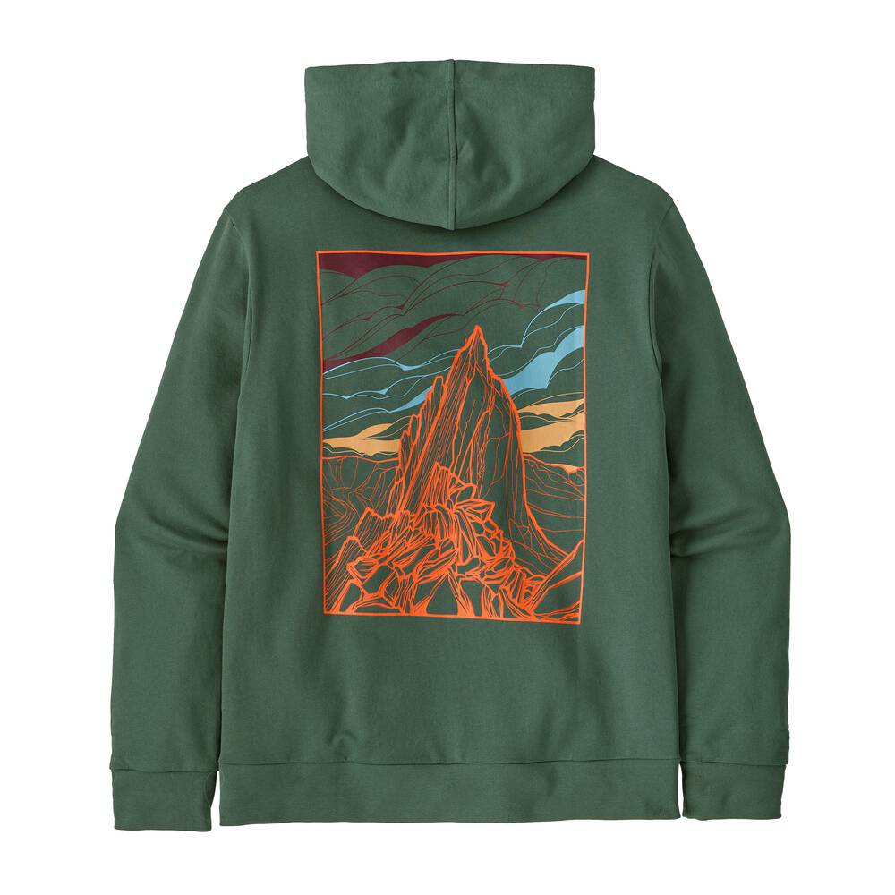 Men's Graphic Cotton French Terry Hoodie - Green