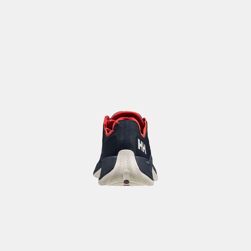 Men's Sailing Deck Shoes - Off-White Black