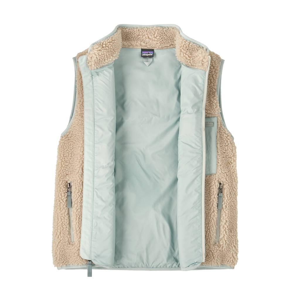 Kids' Recycled Pile Fleece Vest - Natural Blue