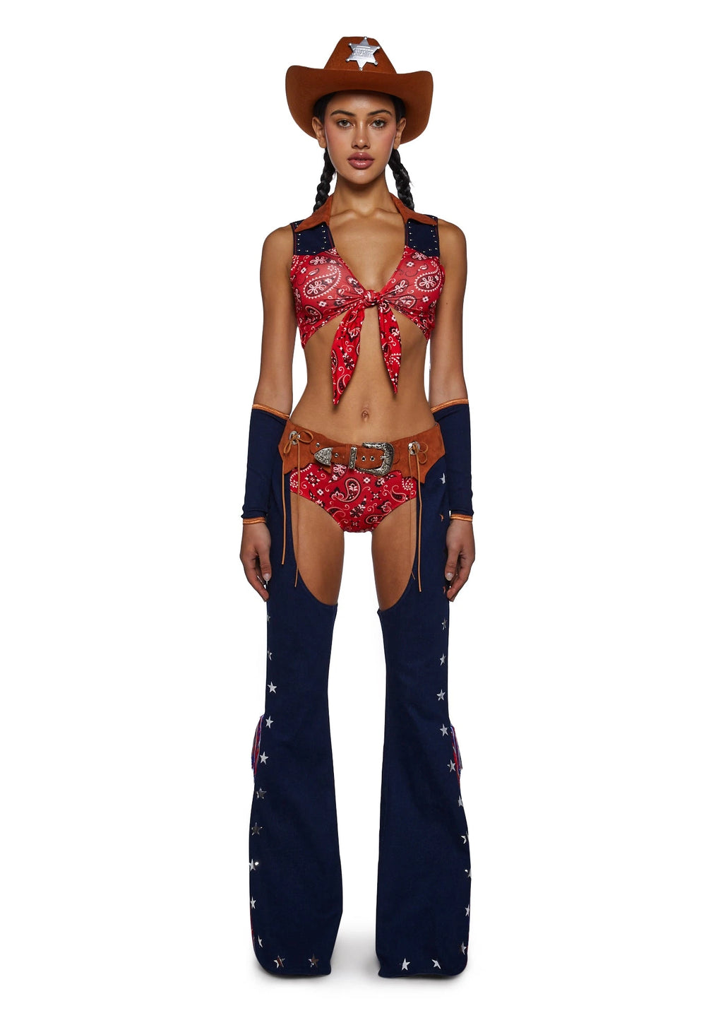 Denim Cowgirl Costume Set - Dark Blue