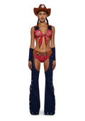 Denim Cowgirl Costume Set - Dark Blue