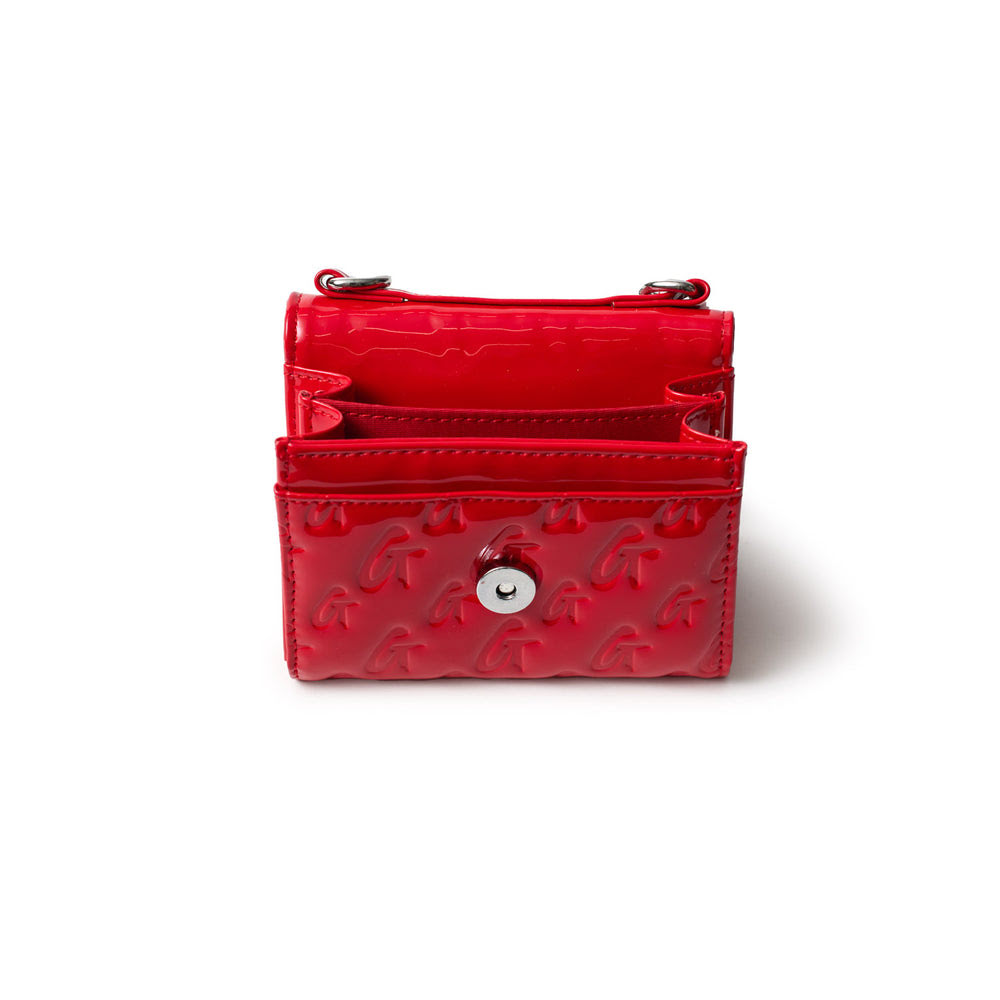 Compact Mirrored Wallet On Chain - Red