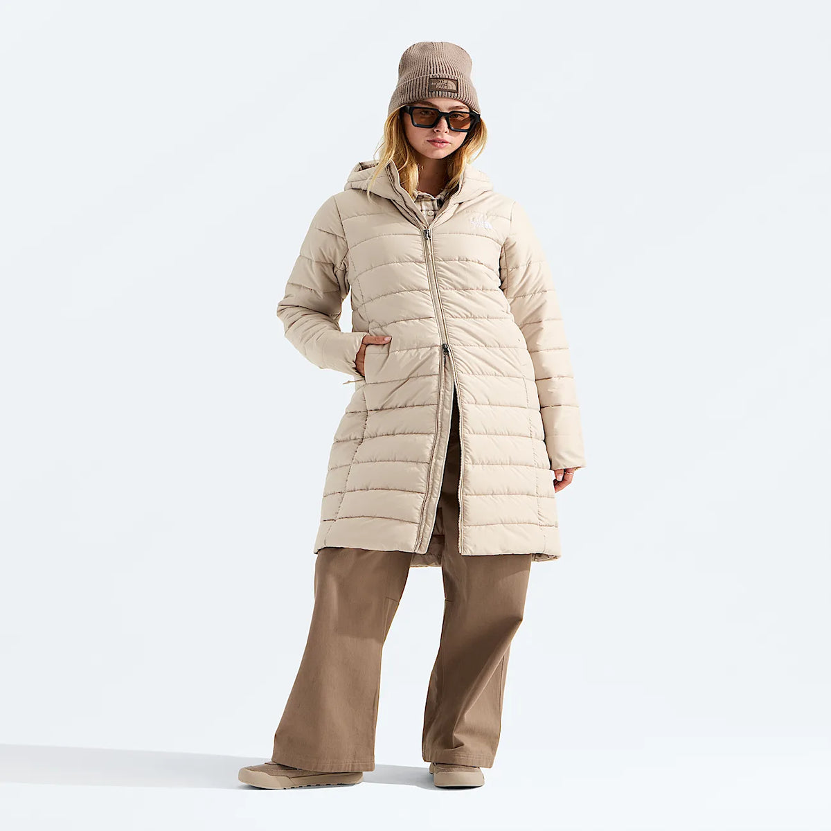 Women's Hooded Insulated Parka - Taupe