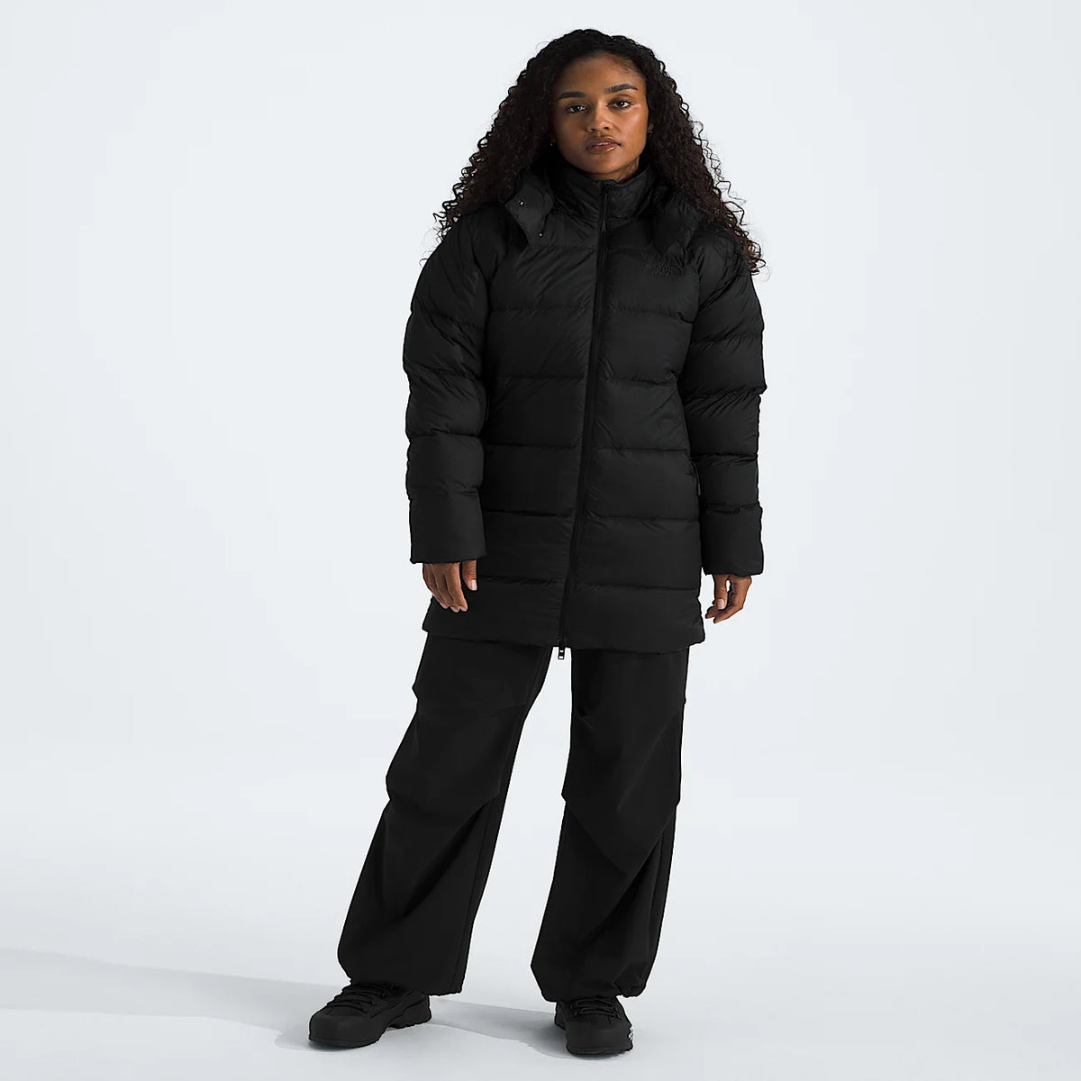 Women's Hooded Down Parka - Black