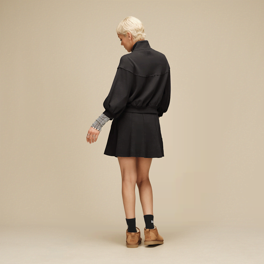 Women's Cropped Full-Zip Jacket - Ink