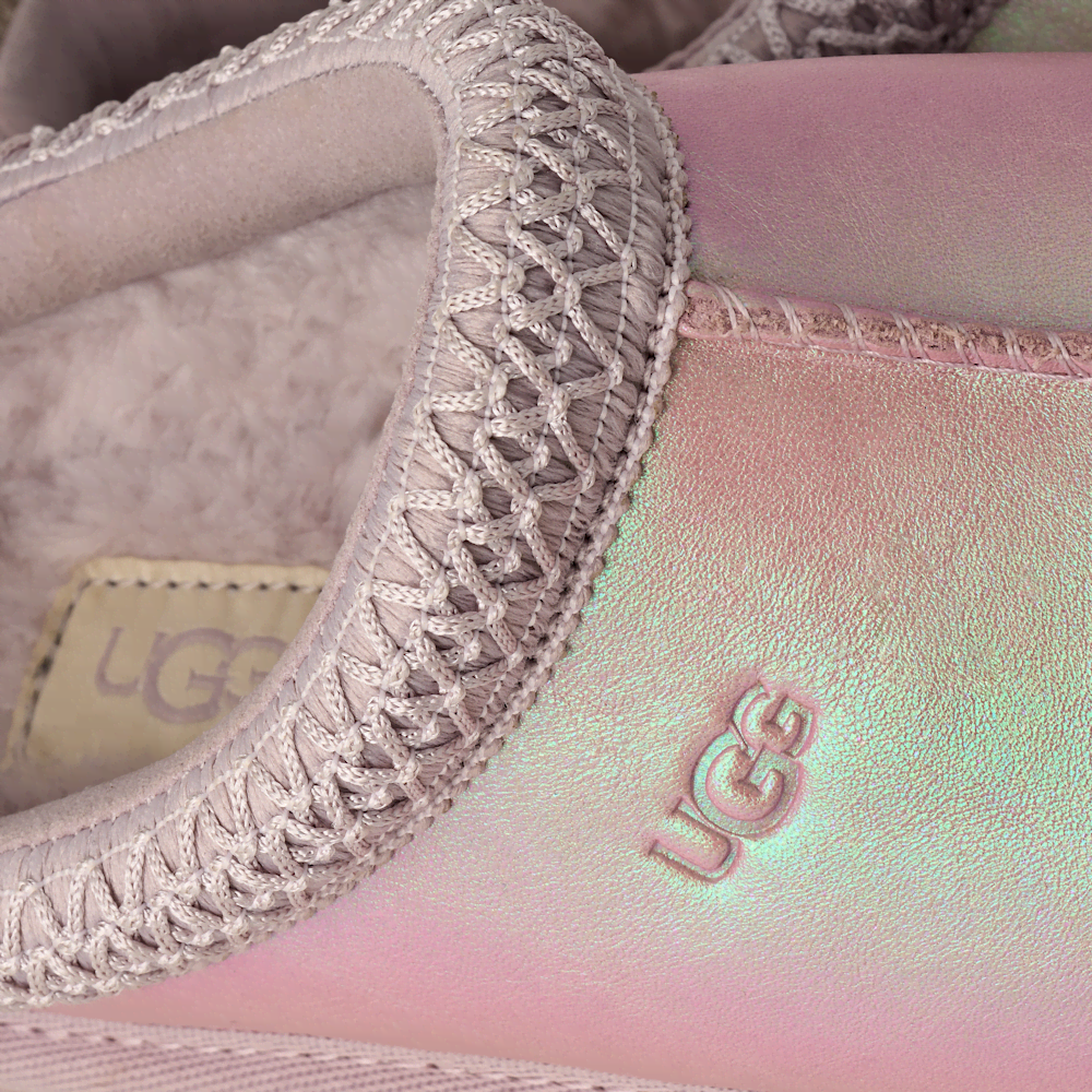 Kids' Iridescent Leather Platform Slippers