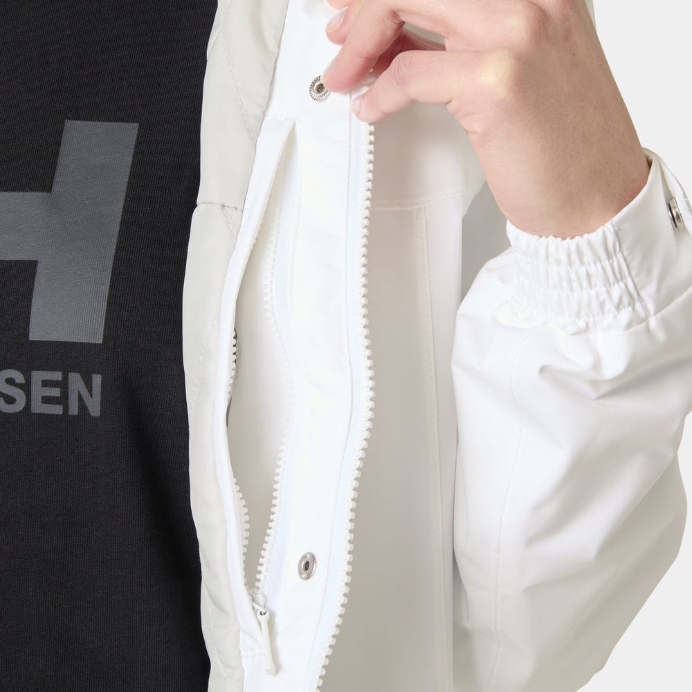 Women's Insulated Rain Coat - White